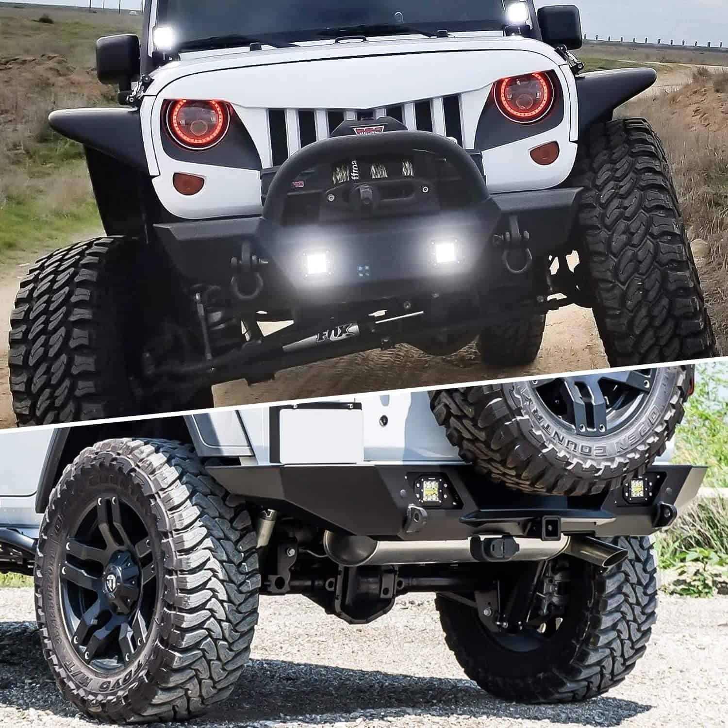 Nilight 4PCS 42W Luces LED Flush Mount Pods Haz Spot Flood - Imagen 9