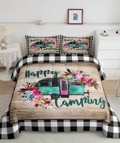 Juego de edredón Manfei RV Happy Travelling Queen, juego de