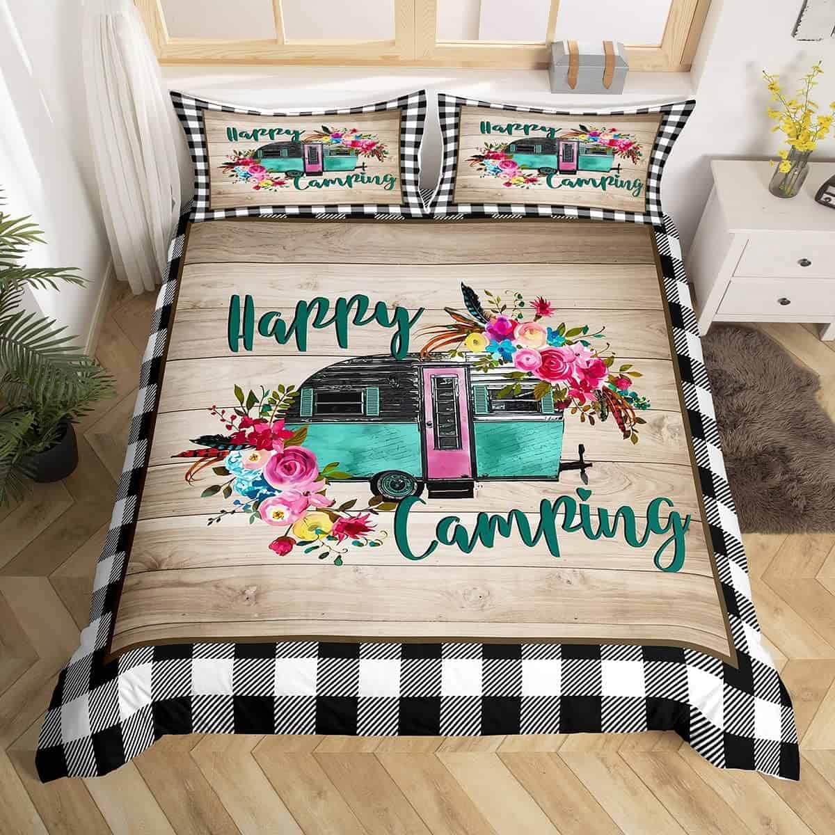 Juego de Funda de Edredón RV Happy Travelling para Cama