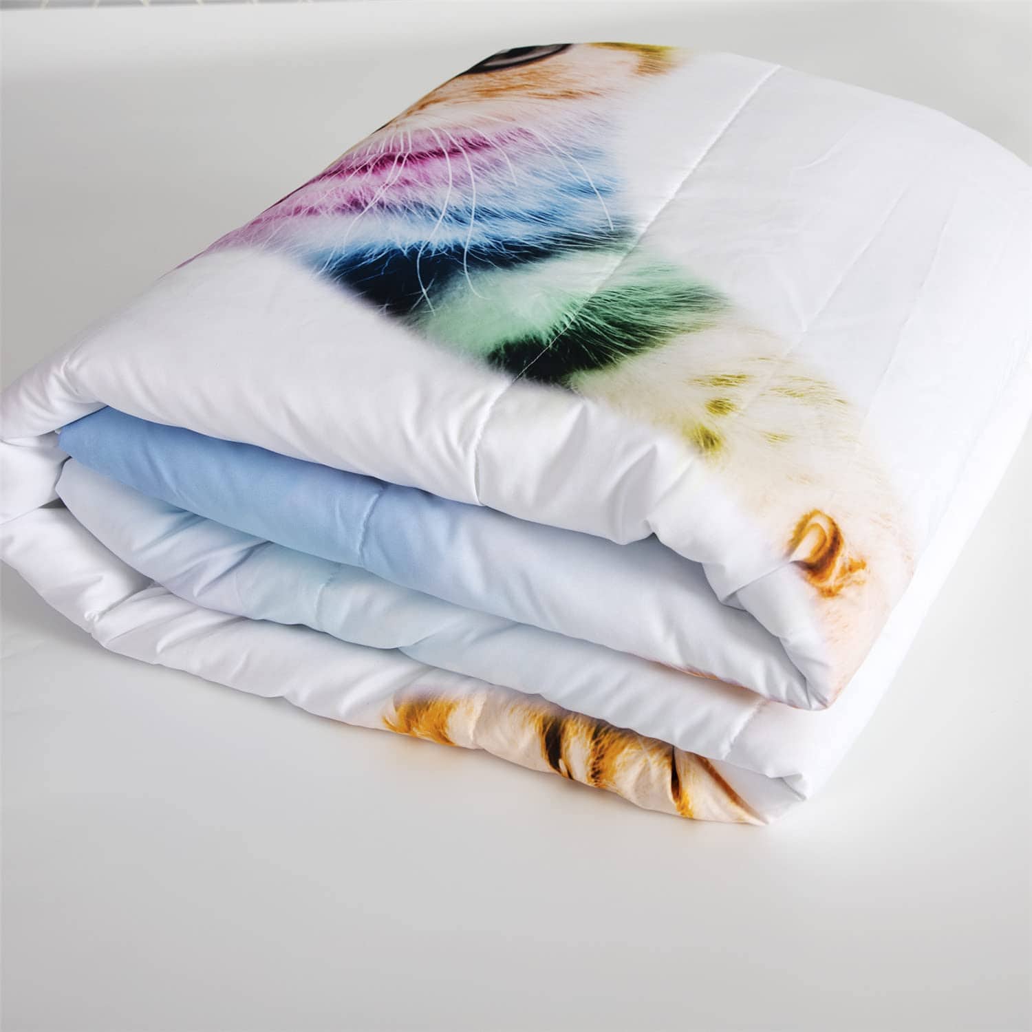 Juego de 3 Piezas de Edredón Unicornio Gatito Arcoiris - Imagen 10