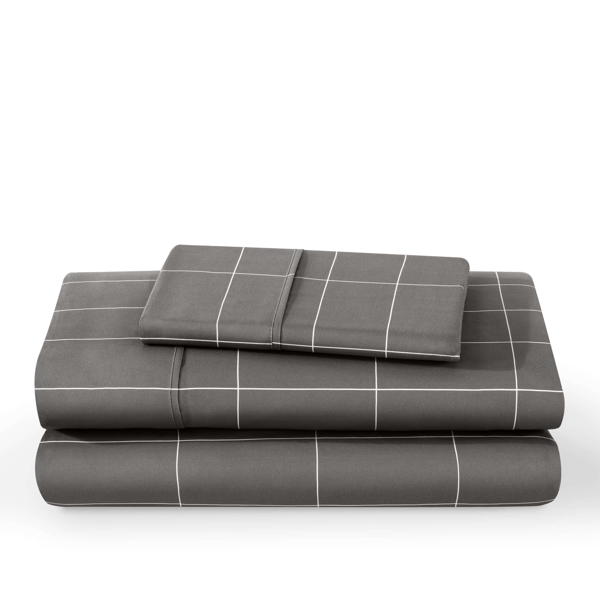 Juego de Sábanas Twin XL Bare Home - Tamaño -Gris/Blanco
