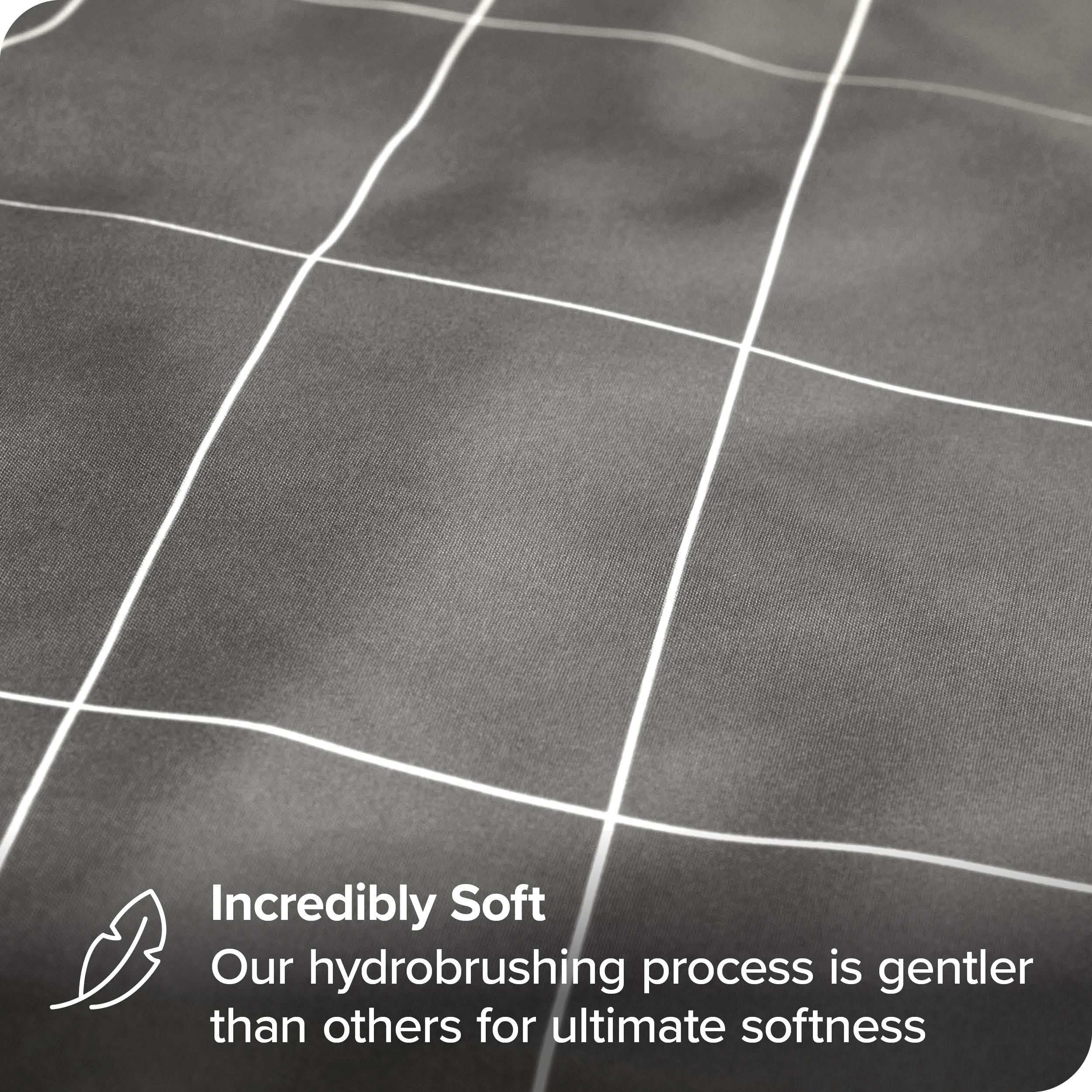 Juego de Sábanas Twin XL Bare Home - Tamaño -Gris/Blanco - Imagen 5