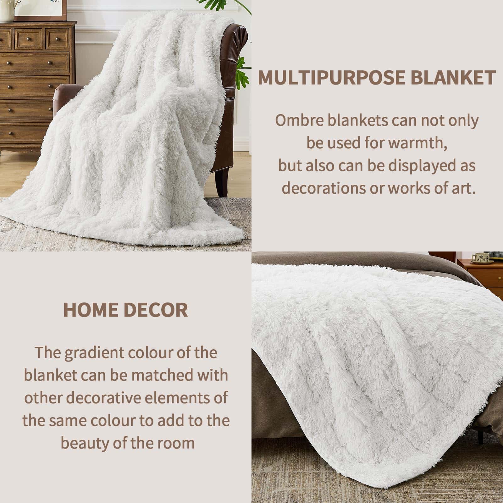 Manta Ponderada de Piel Sintética para Adultos -Blanco - Imagen 8