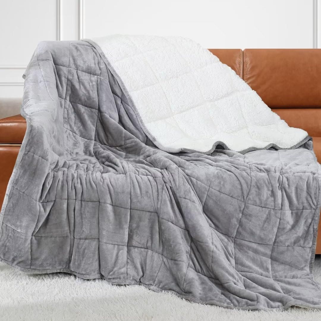 Manta ponderada Alomidds tamaño Queen -Gris Claro