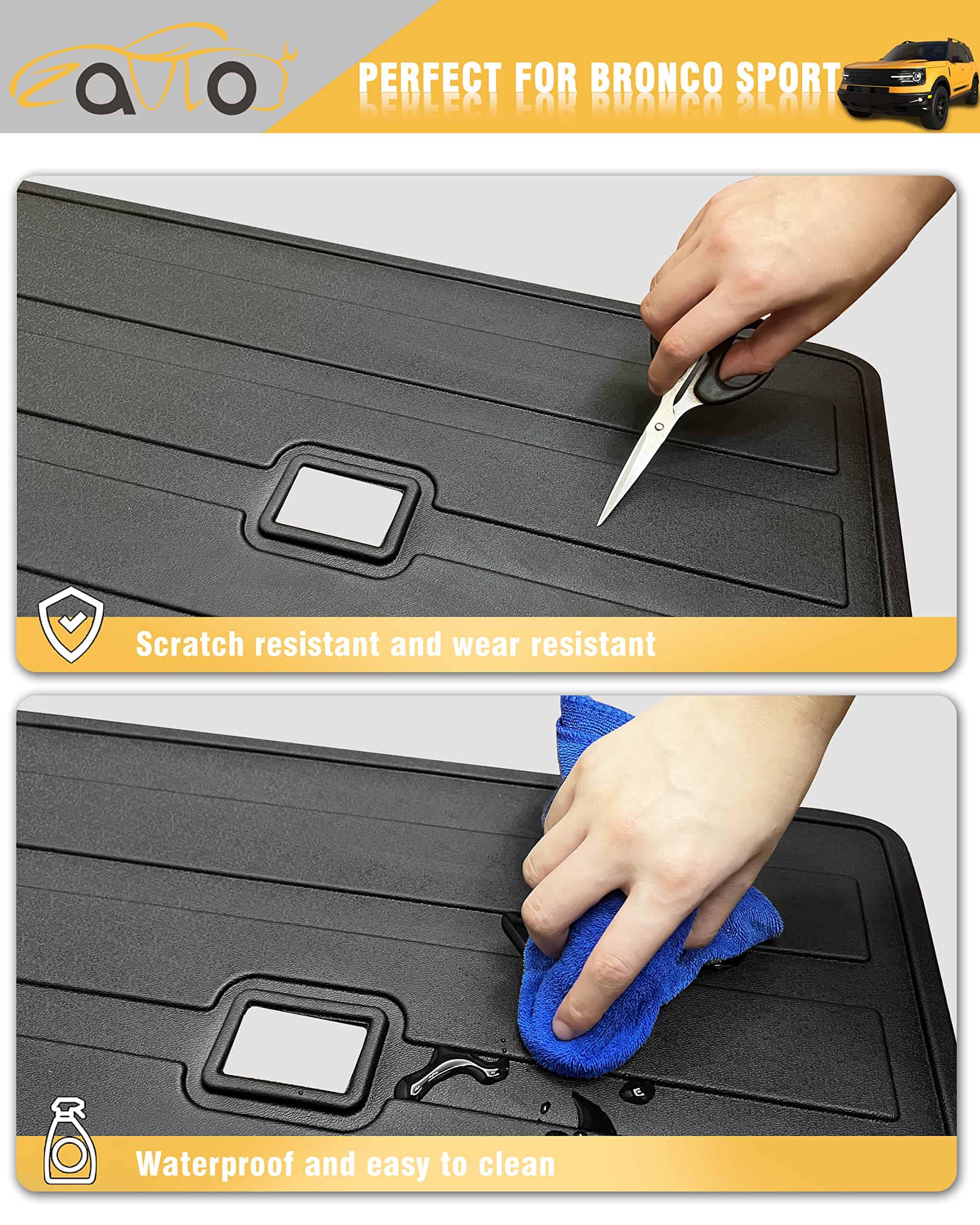 ZQULOYO Liners de Carga Alfombrilla Trasera para Accesorios - Imagen 6