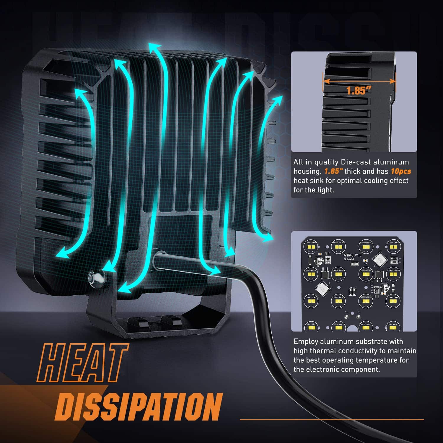 Nilight 4.4 Pulgadas Luces LED 2 Piezas 48W 4780LM Luces de - Imagen 8