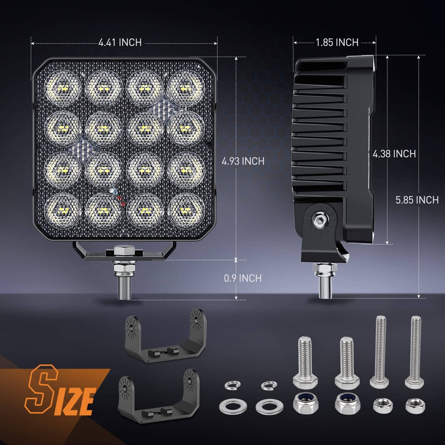 Nilight 4.4 Pulgadas Luces LED 2 Piezas 48W 4780LM Luces de - Imagen 3