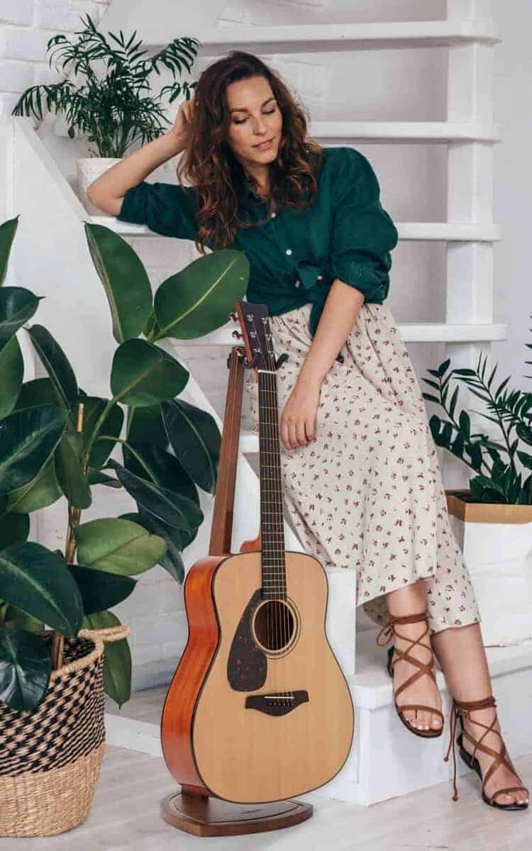 Soporte de guitarra acústica Musbeat, soporte de madera - Imagen 3