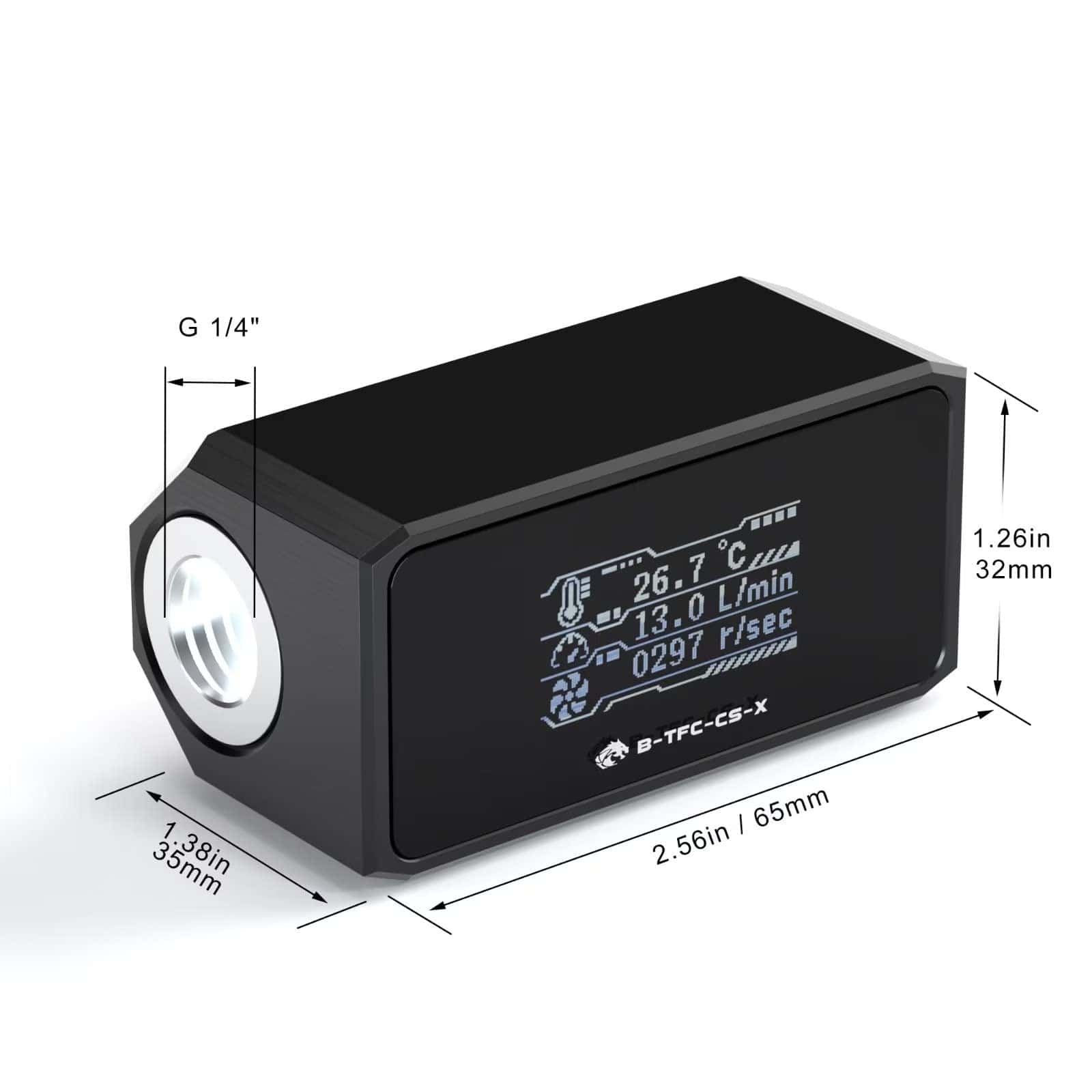 G1/4" Medidor de Flujo/Termómetro de Display OLED para - Imagen 7