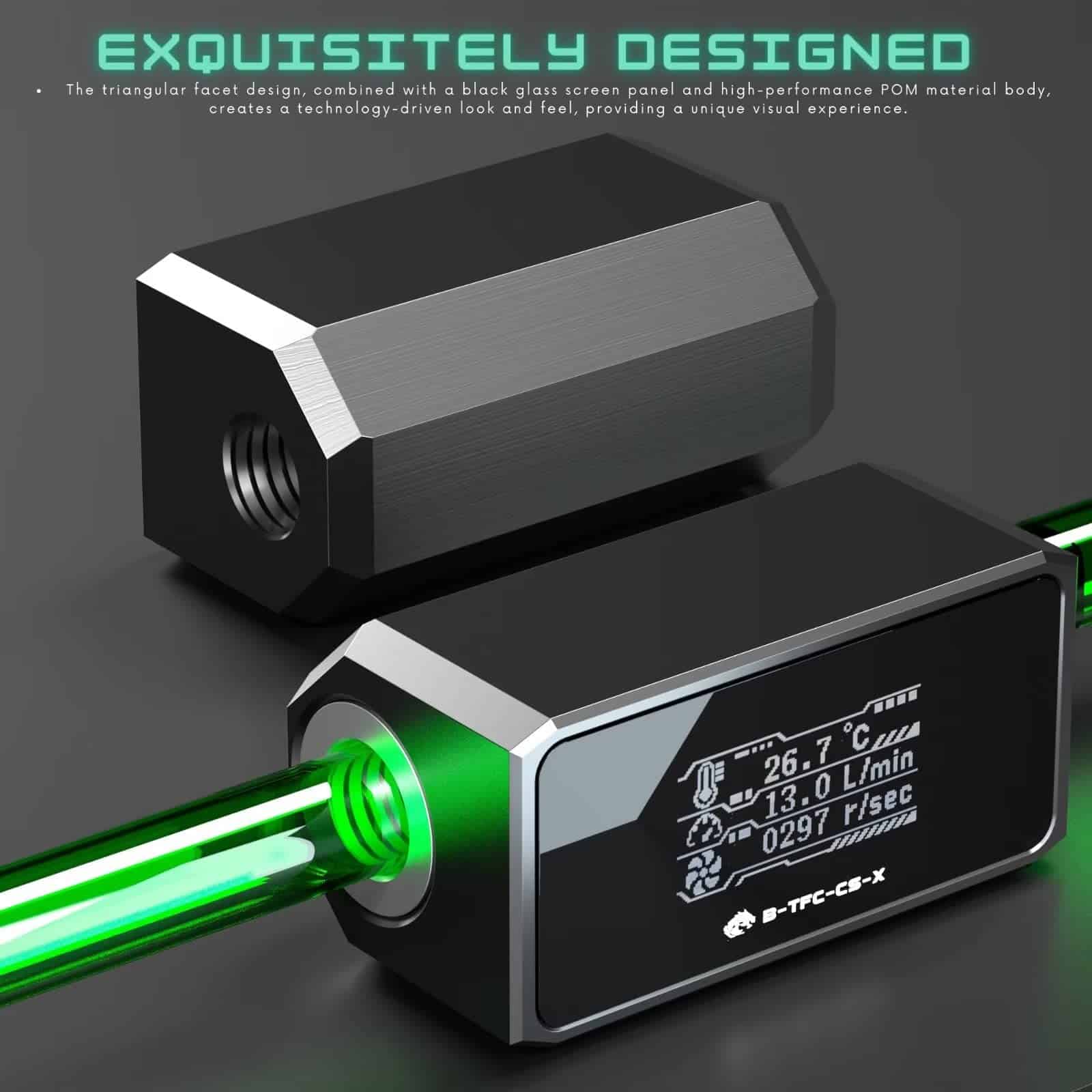 G1/4" Medidor de Flujo/Termómetro de Display OLED para - Imagen 5