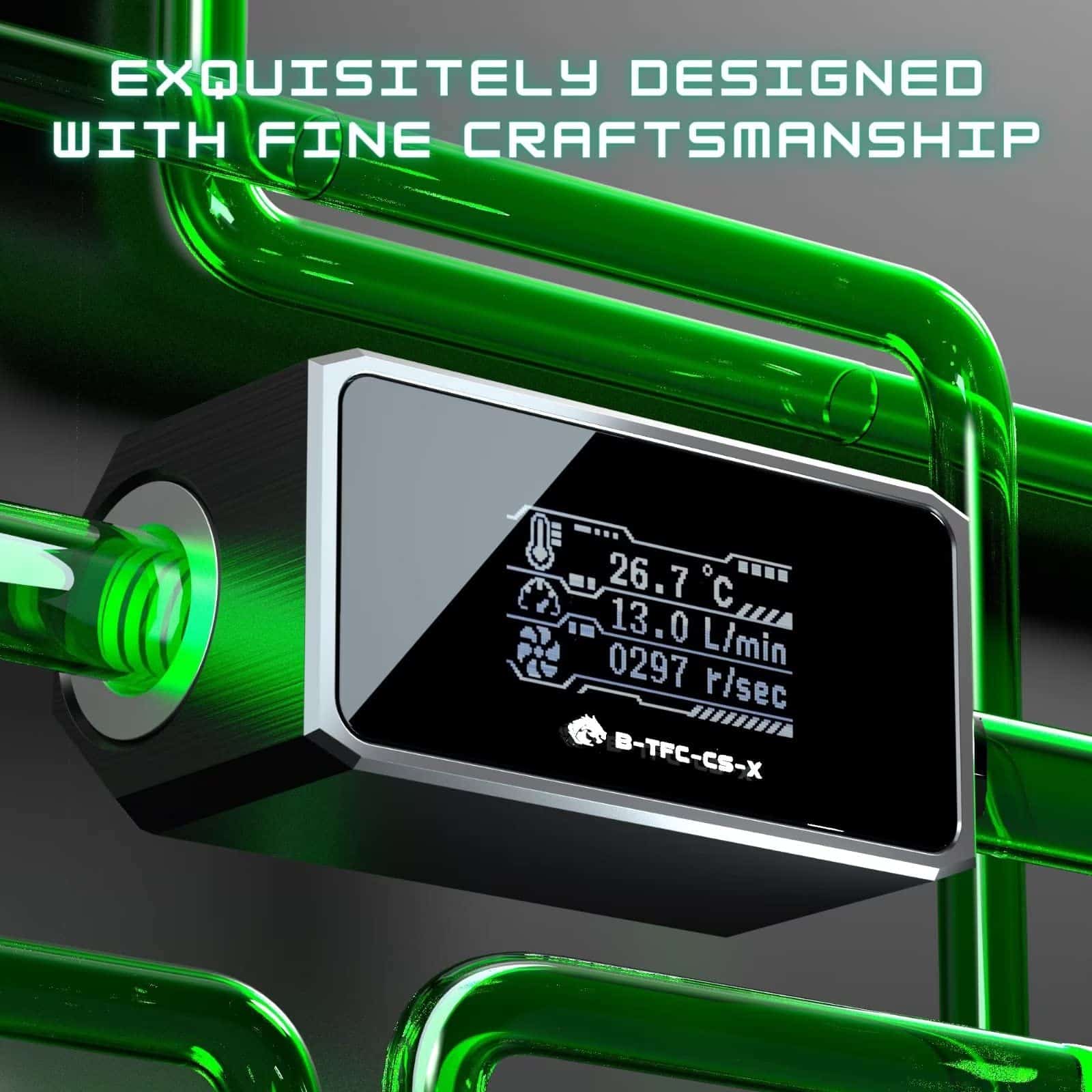 G1/4" Medidor de Flujo/Termómetro de Display OLED para - Imagen 3