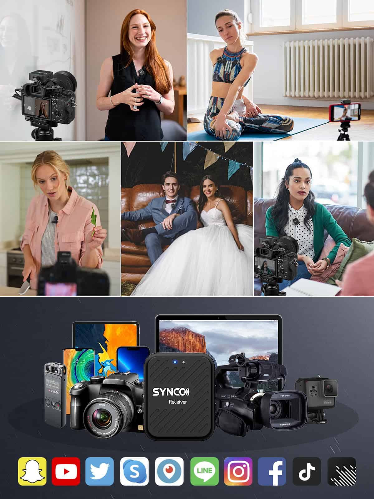 SYNCO G1(A1) Pro Micrófono Inalámbrico de Solapa, - Imagen 7