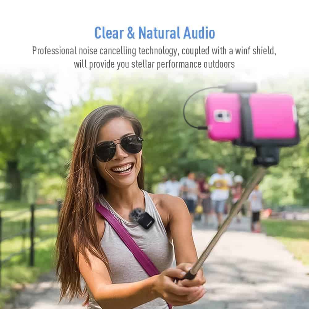 Micrófono Lavalier Inalámbrico SONICAKE 2.4GHz 50M de - Imagen 7