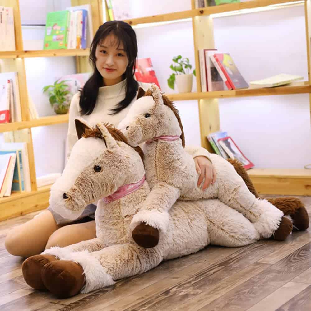 YUDONG 35.4" Caballo de Peluche Gigante ,Juguete de Peluche - Imagen 6