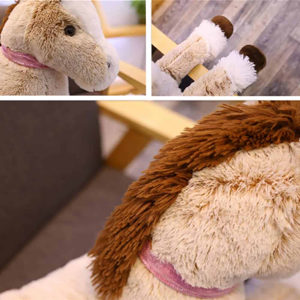 YUDONG 35.4" Caballo de Peluche Gigante ,Juguete de Peluche - Imagen 4