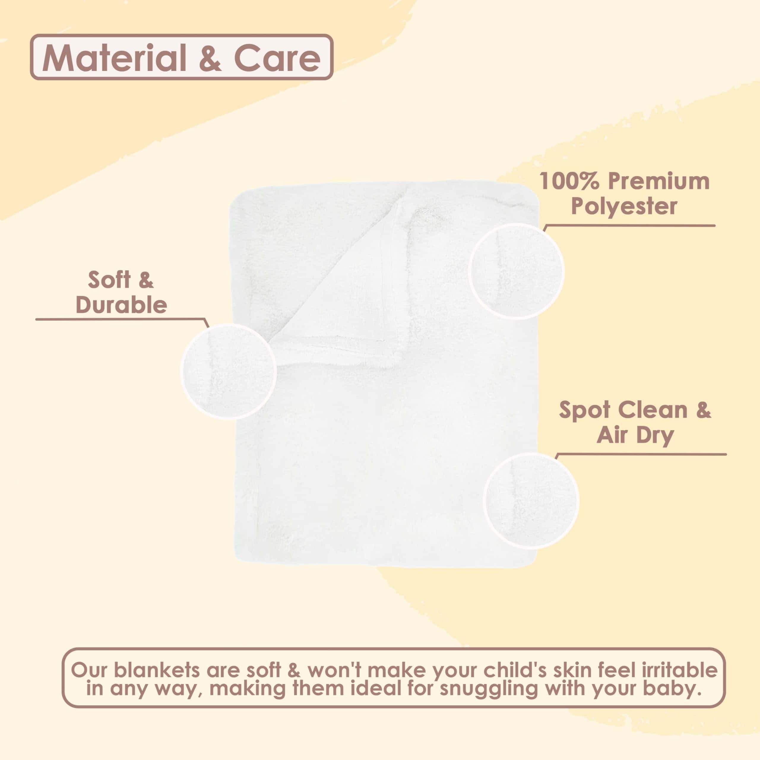 Manta de bebé de piel sintética blanca MON AMI Charmante - - Imagen 4