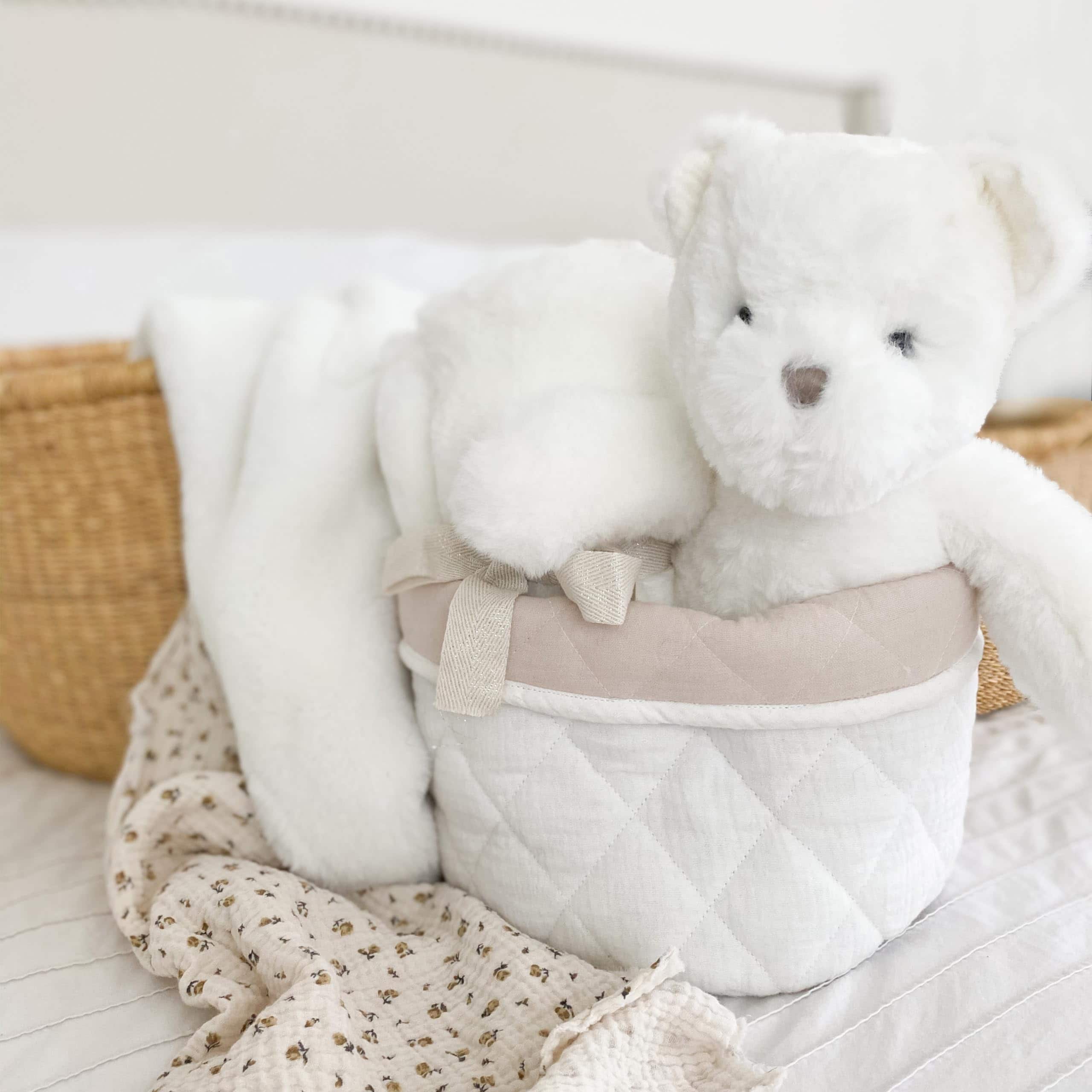 Manta de bebé de piel sintética blanca MON AMI Charmante - - Imagen 9