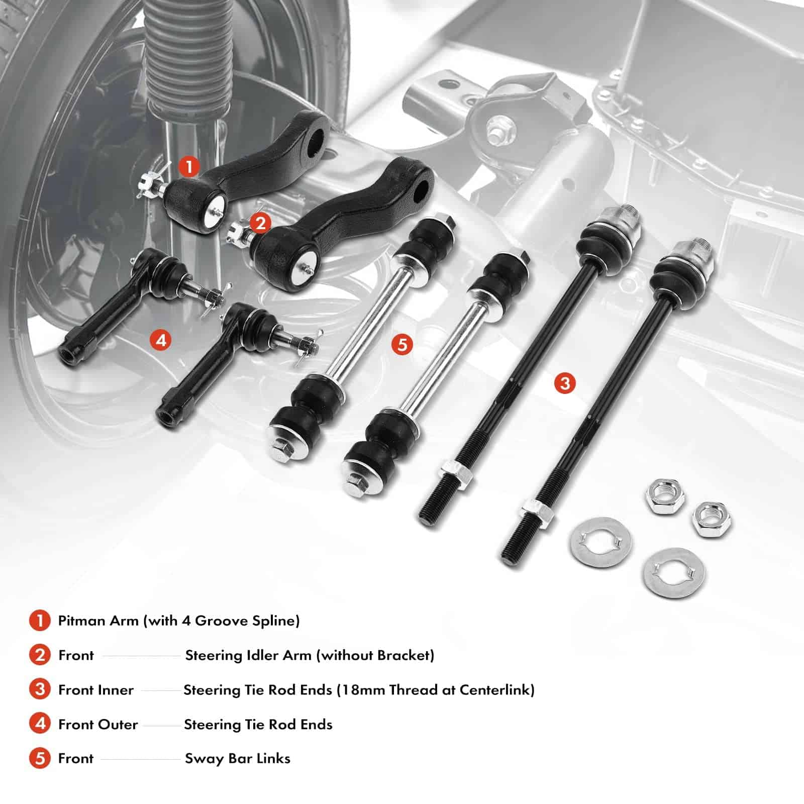 Conjunto A-Premium de 8, Barra Estabilizadora Delantera, - Imagen 3