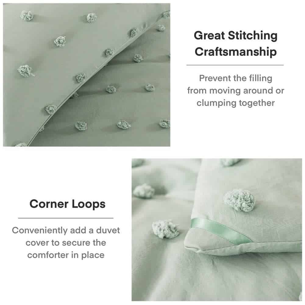 Juego de Edredón Completo en Verde Salvia Paxrac (80x90 - Imagen 6