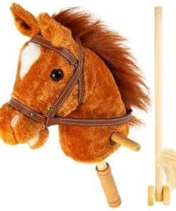 Caballo de Palo de Peluche Morytale para Montar, Juguete de
