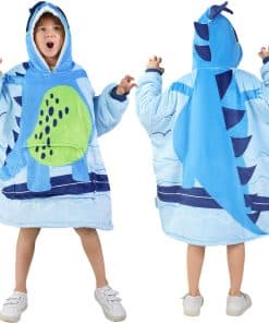 Manta con capucha para niños MIZZEO, Manta wearable Sherpa