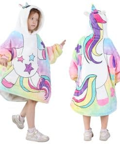 Manta con capucha MIZZEO para niños, Manta Wearable de