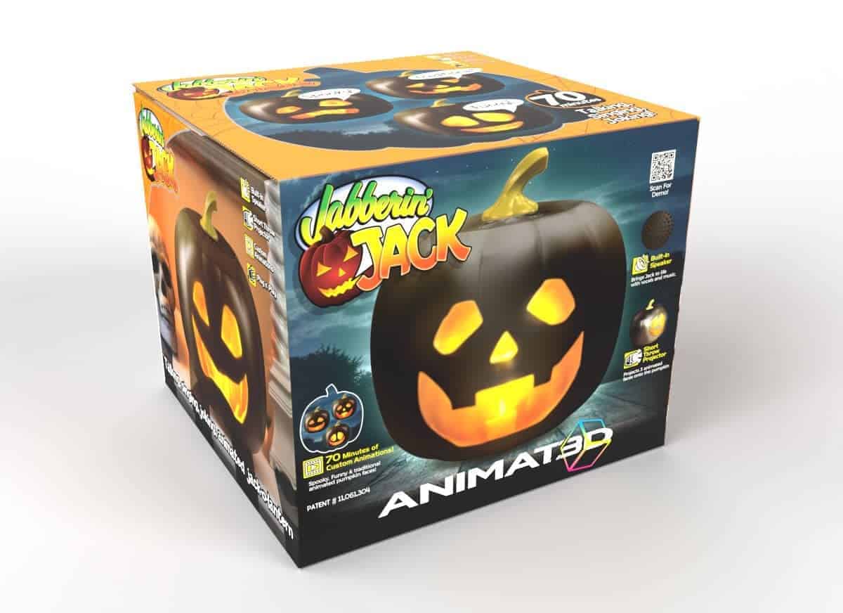 ANIMAT3D Jabberin' Jack XL Calabaza Negra Parlante Animada