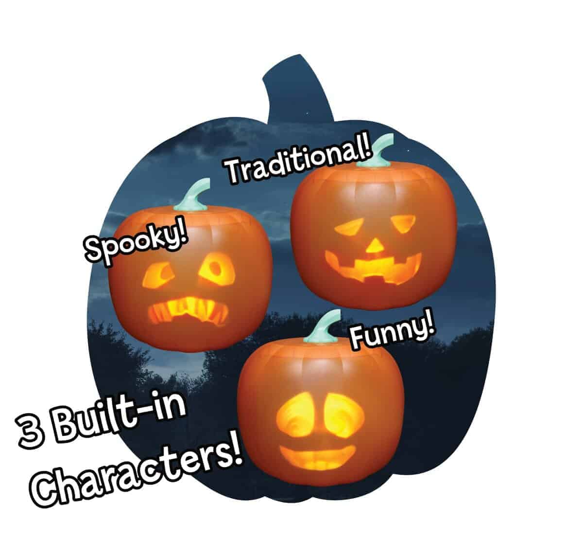 ANIMAT3D Jabberin' Jack XL Calabaza Negra Parlante Animada - Imagen 7