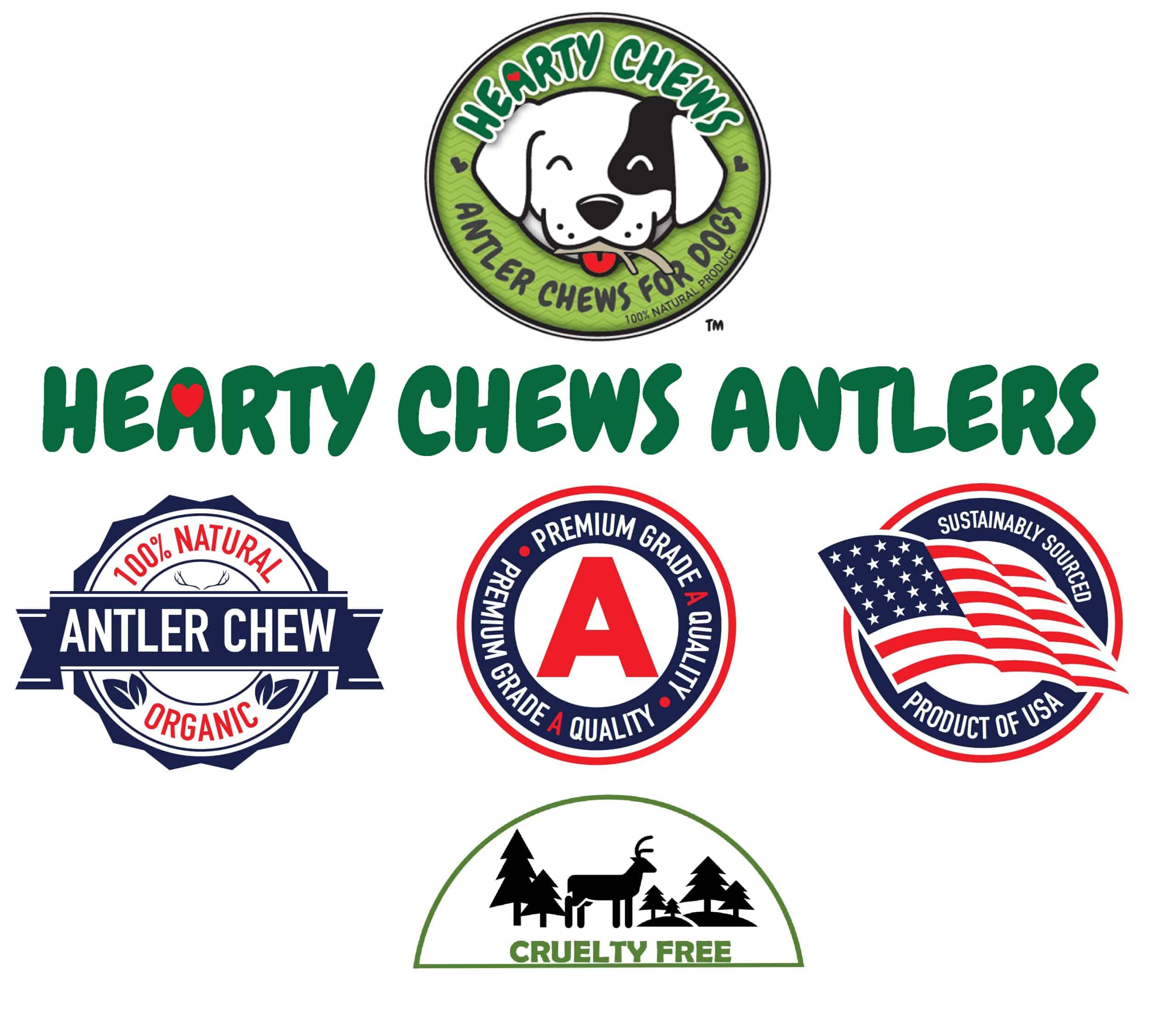 Cornamenta de Venado Premium para Perros Hearty Chews, - Imagen 9