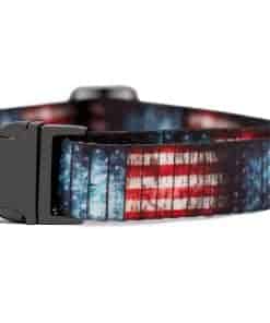 Collar y Correas de Bandera Americana Rústica | Licencia