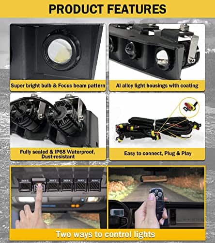 ANMOSVO para Ford Bronco Luces de Niebla para Defensa - Imagen 4