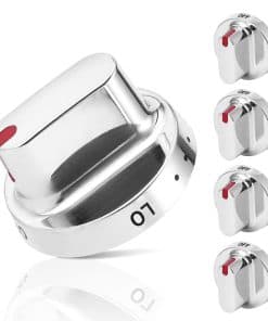 Juego de 5 Perillas de Acero Inoxidable para Estufa de Gas