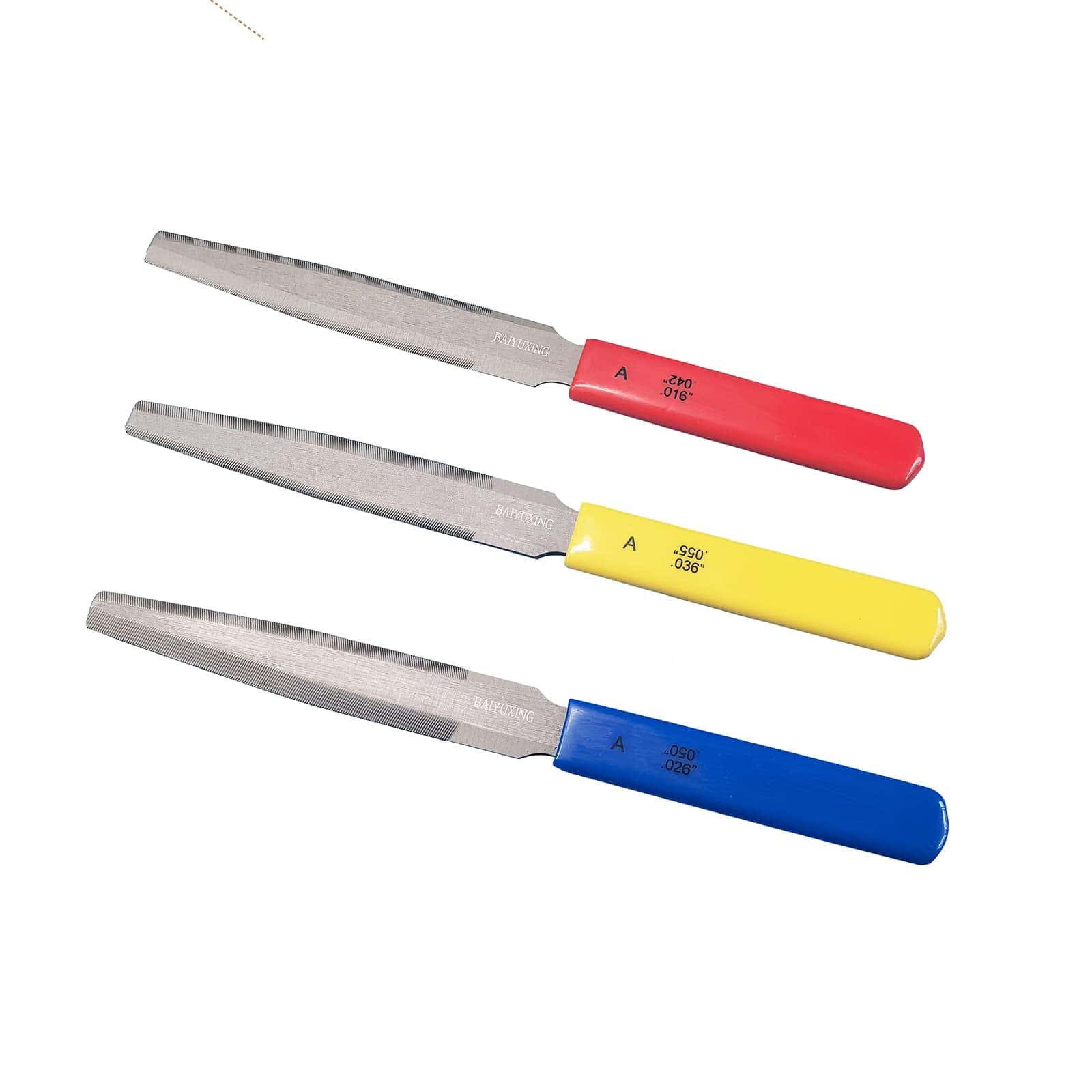 Juego de 3 limas para guitarra eléctrica, juego de 3 limas