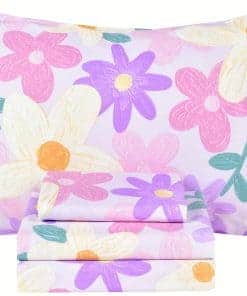 Juego de Sábanas Completo para Cama de Niñas con Pintura de