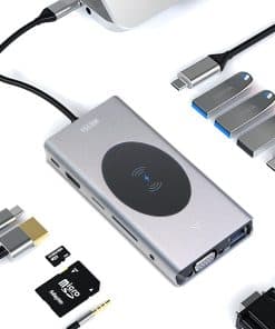 yoerm Estación de Acoplamiento USB C Hub 13 en 1 con