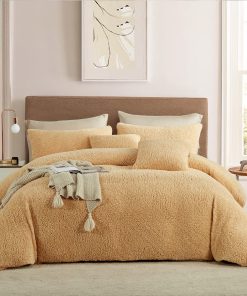 CinYana Juego de Funda de Edredón de Franela Sherpa de 5