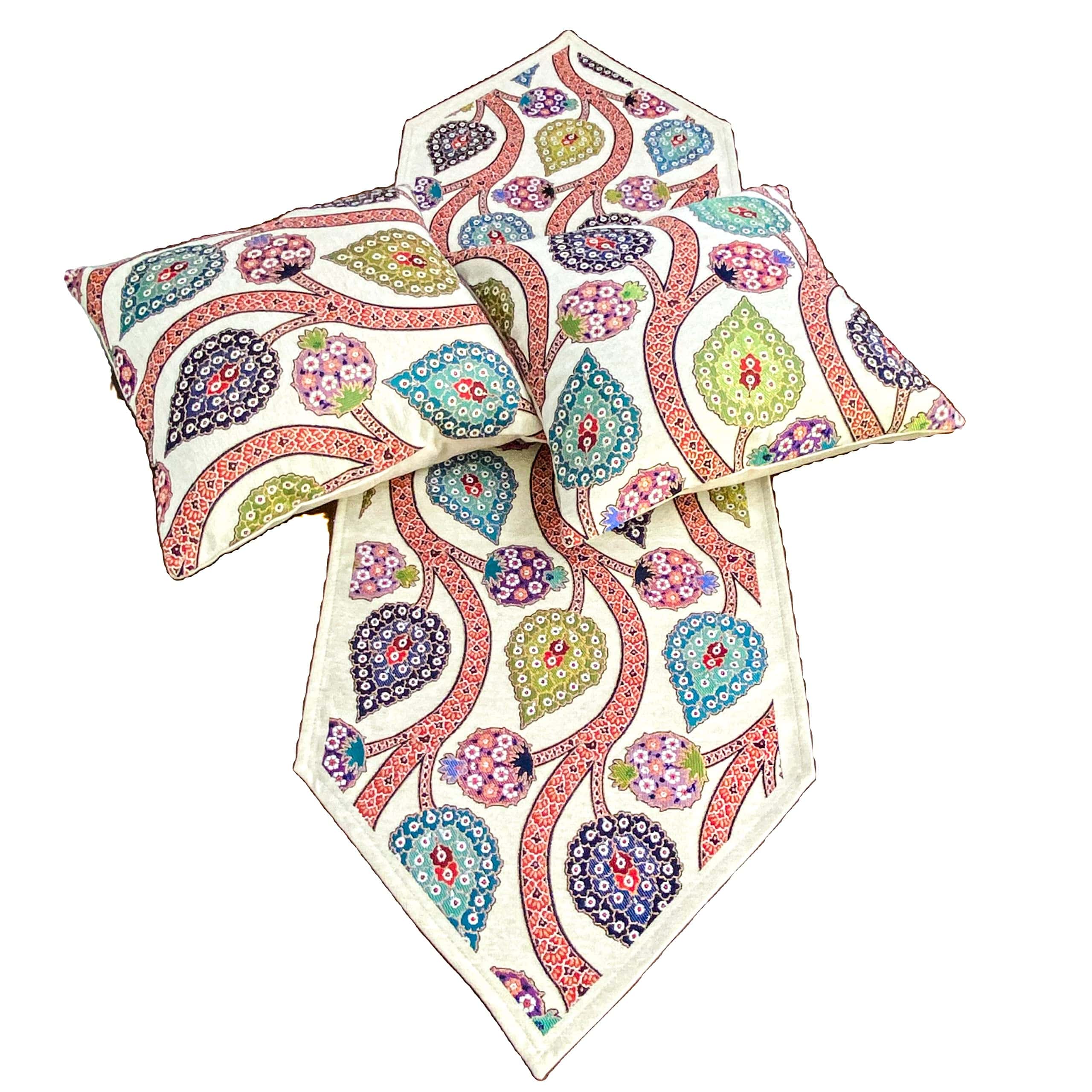 Set de Camino de Mesa y Funda de Cojín Decorativa de la