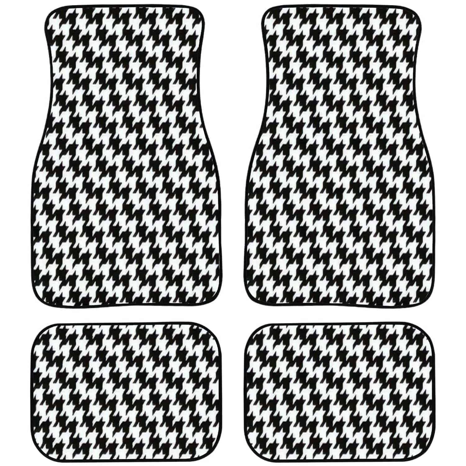 Tapetes para piso de automóvil - Estampado de Houndstooth