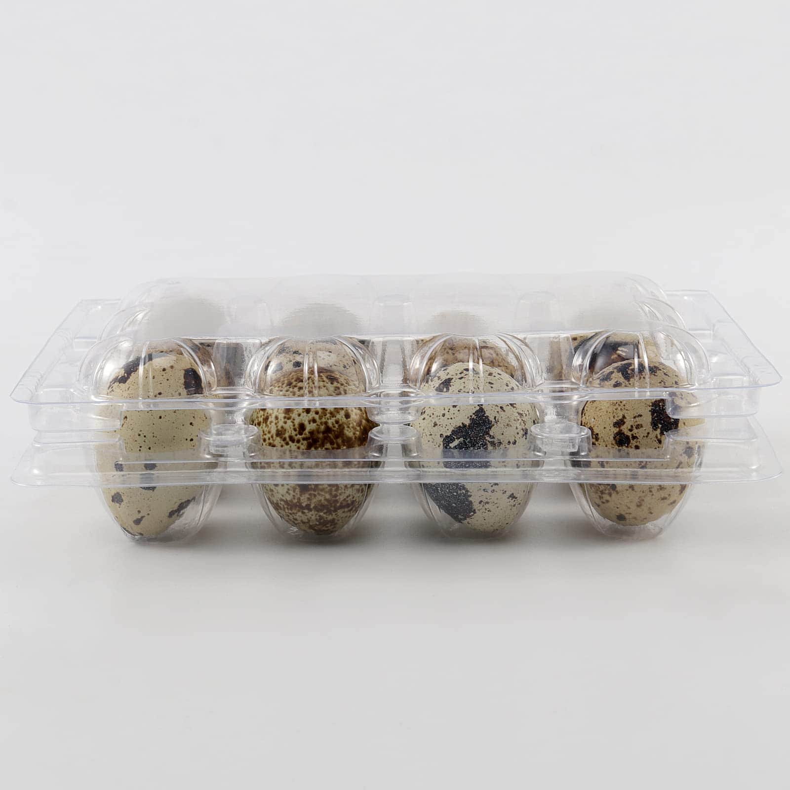 KEILEOHO 150 Pack 12 Grids Clear Quail Egg Cartons, Plastic - Imagen 8