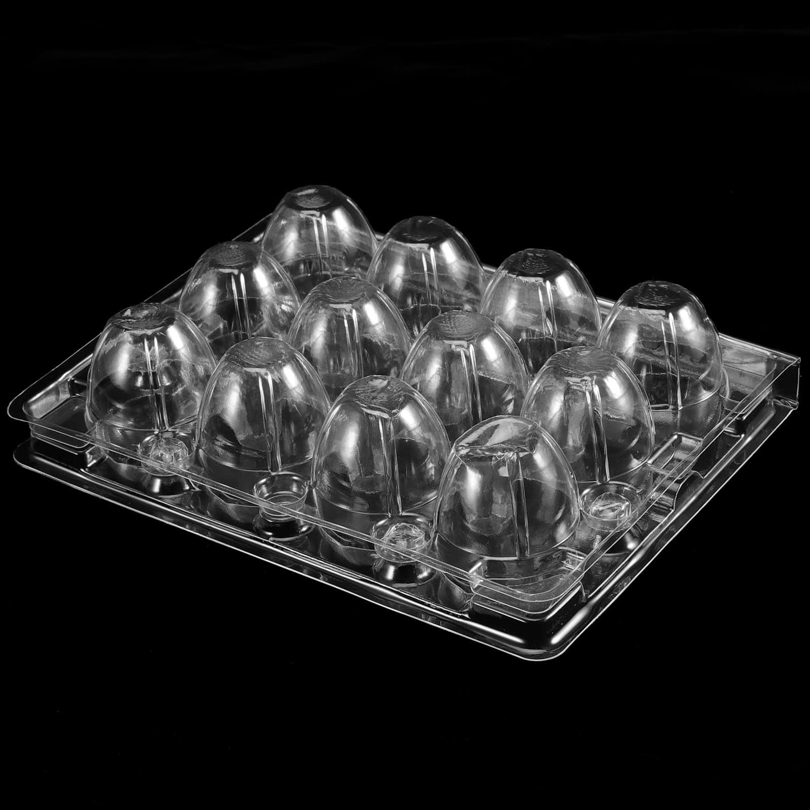 KEILEOHO 150 Pack 12 Grids Clear Quail Egg Cartons, Plastic - Imagen 7