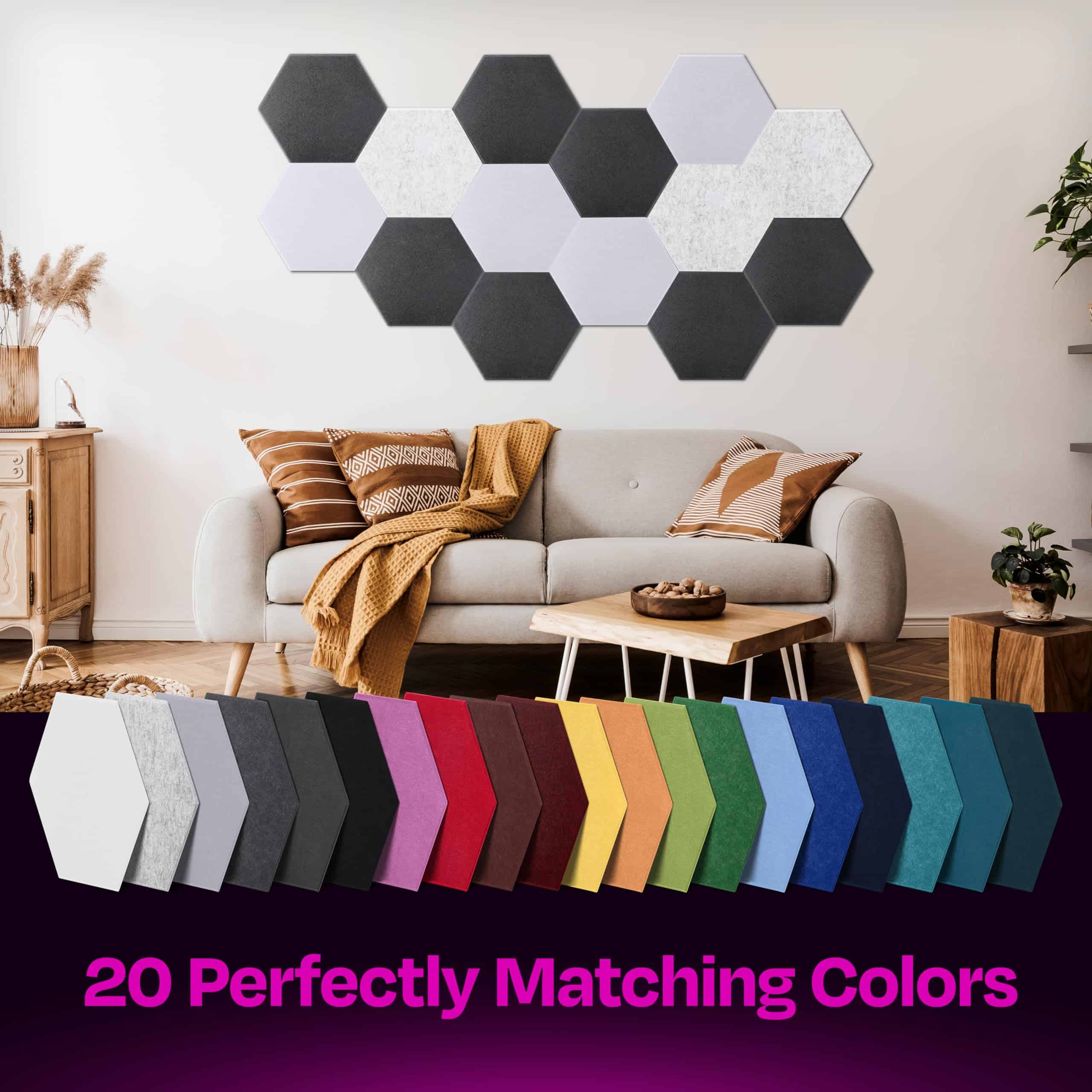 Paneles Acústicos Ekkogo Pack de 12 Paneles -Gris Oscuro - Imagen 6