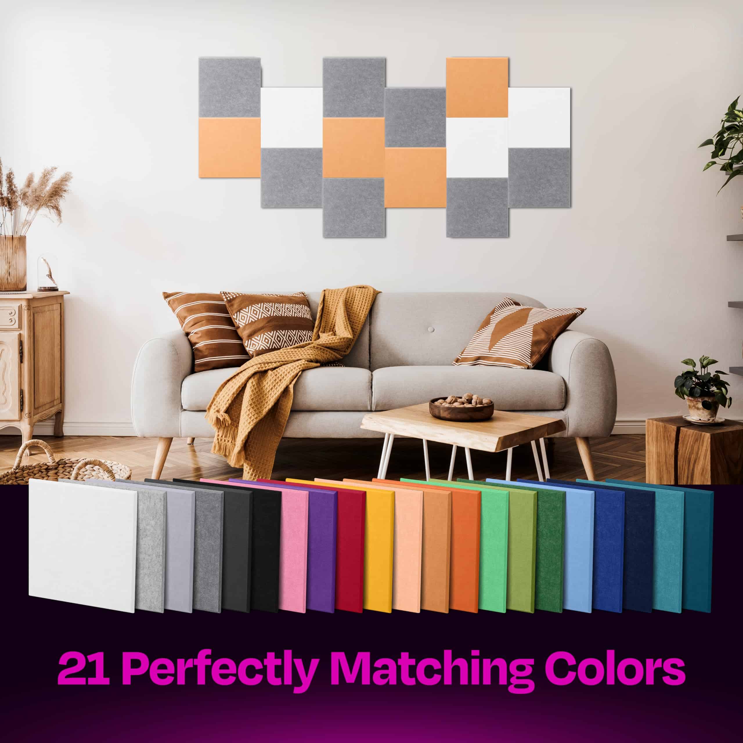 Paneles Acústicos Ekkogo paquete de 12 Paneles -Gris Guijarr - Imagen 6