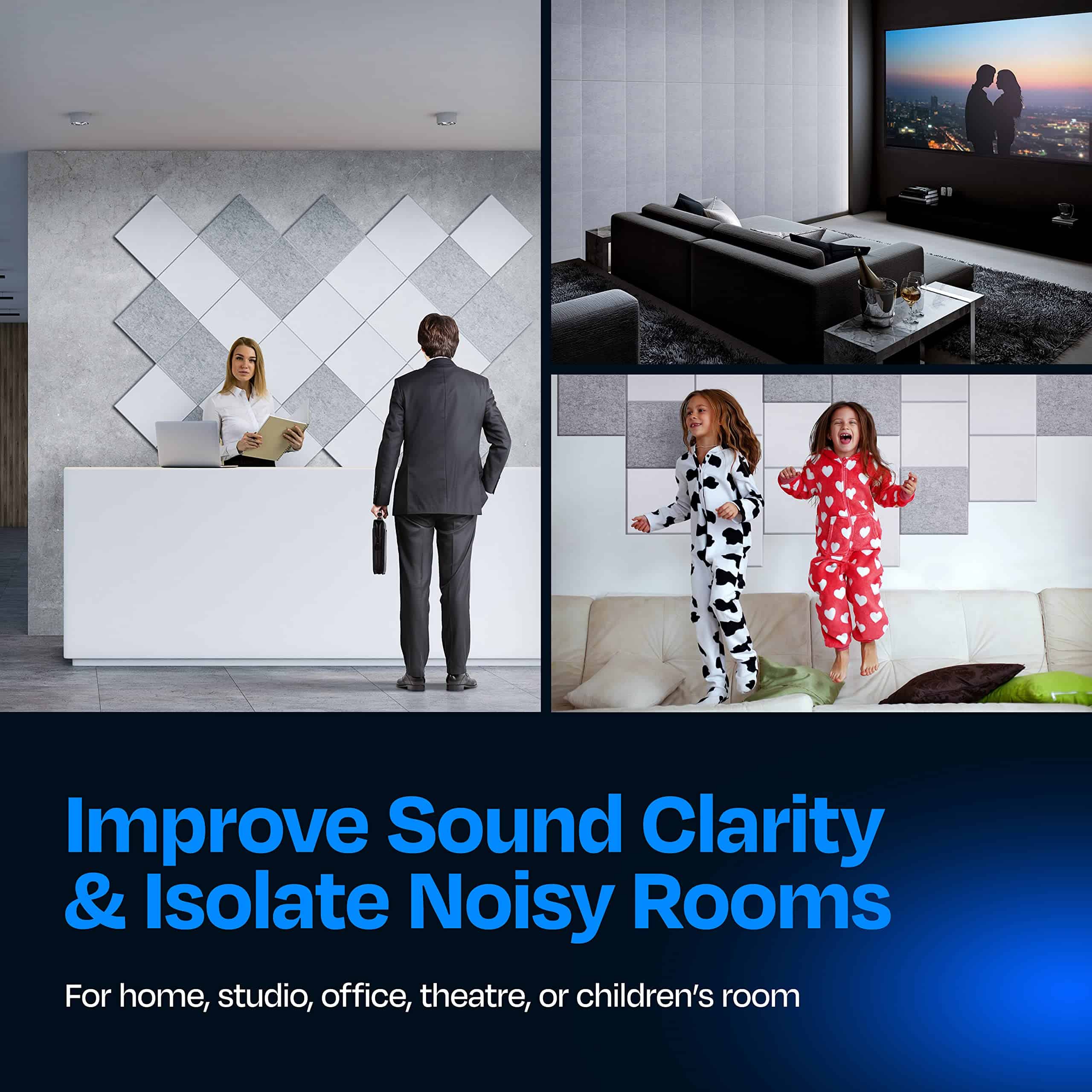 Paneles Acústicos Ekkogo Paquete de 12 Paneles -Blanco - Imagen 5