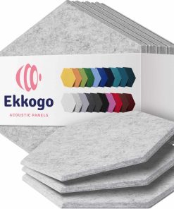 Paneles Acústicos Ekkogo Paquete de 12 Paneles - Ahumado]