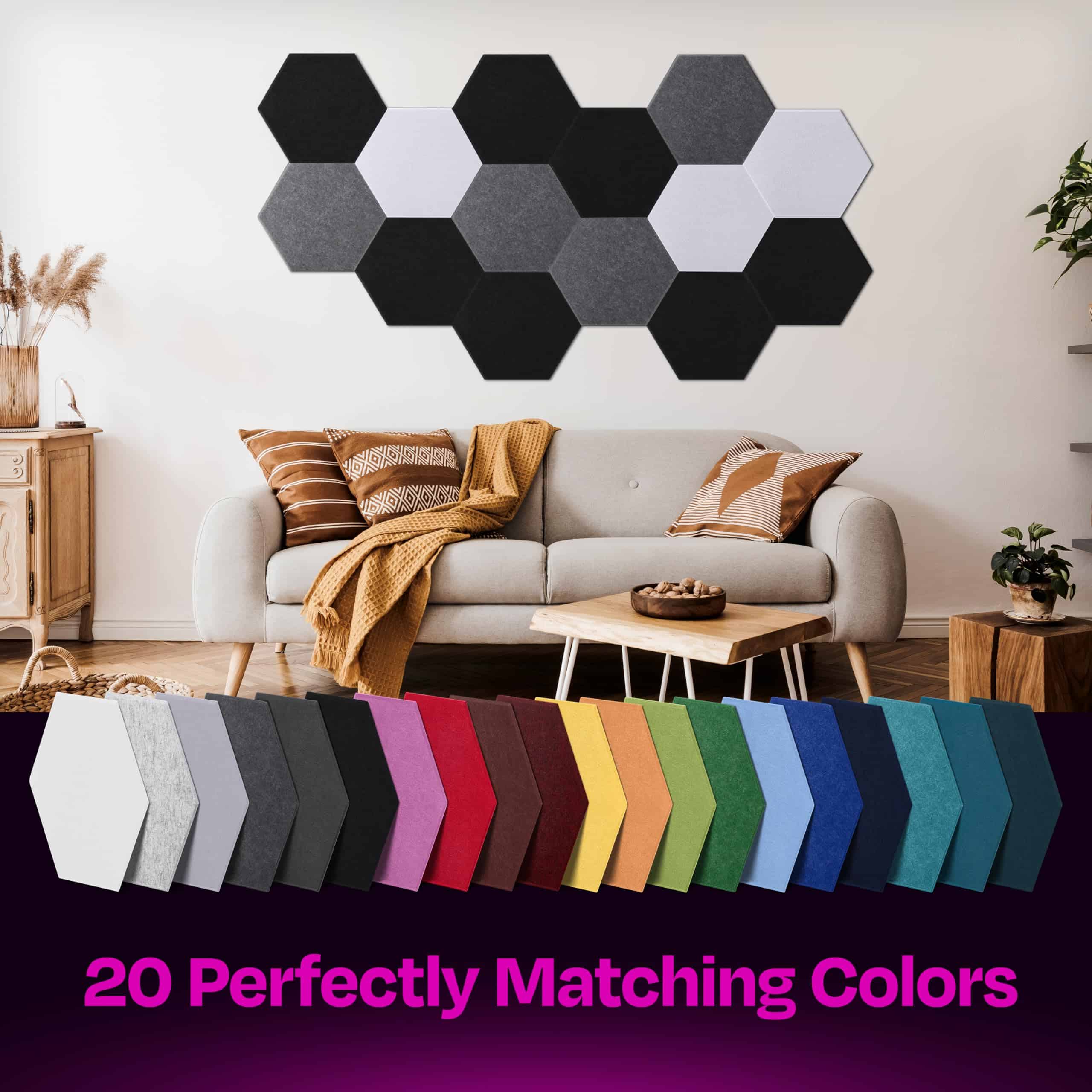 Paneles Acústicos Ekkogo Paquete de 12 Paneles -Negro Profun - Imagen 6