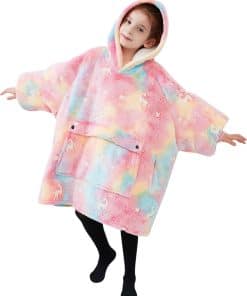 Manta con capucha Glow in The Dark para Niños Sherpa