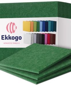 Paneles Acústicos Ekkogo 12-Pack Paneles -Verde Oscuro