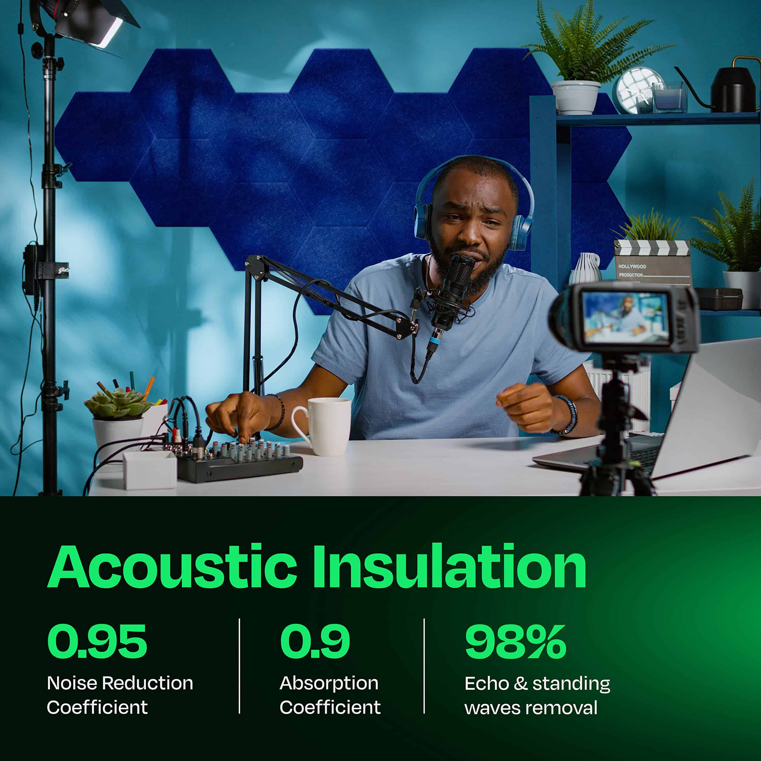 Paneles Acústicos Ekkogo Paquete de 12 Paneles acústicos - Imagen 4