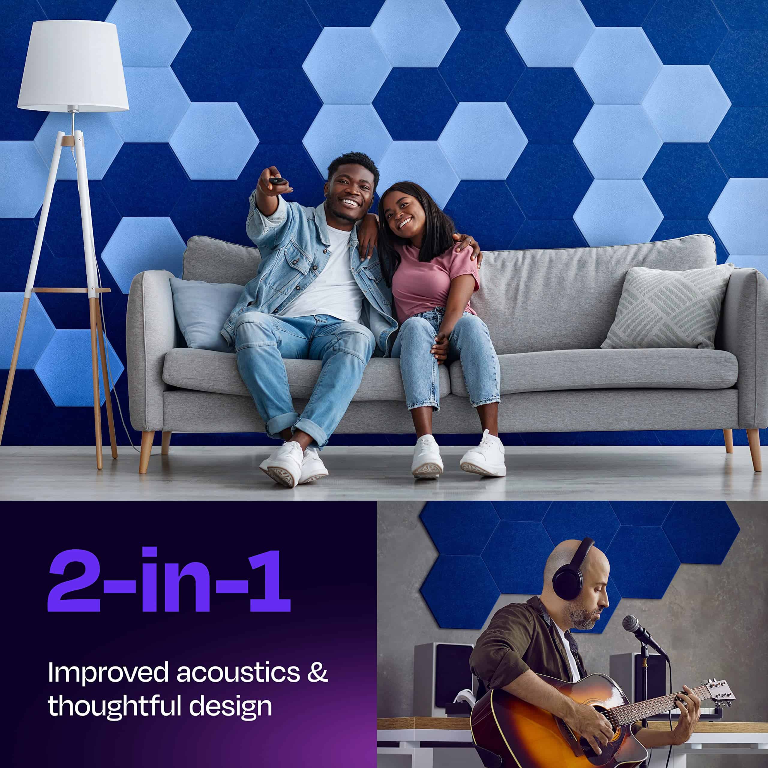 Paneles Acústicos Ekkogo Paquete de 12 Paneles acústicos - Imagen 3