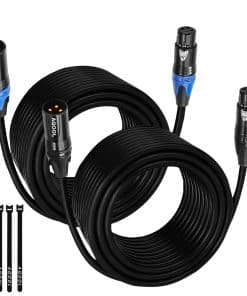 Cables XLR AQOOL de 50FT, Cables de Micrófono Chapados en